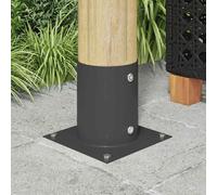 Vidaxl Ancre Ronde Au Sol 12 Pcs Anthracite 18 X 18 X 15 Cm Métal