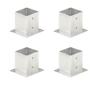 vidaXL Ancres de poteau 121 mm 4 pcs métal galvanisé