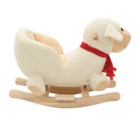 vidaXL Animal à bascule Mouton avec dossier Peluche 60x32x50 cm Blanc