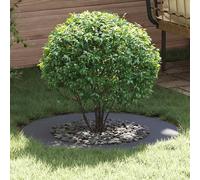 vidaXL Anneau d'arbre plat Anthracite Ø50 / 80 cm Acier