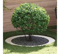 vidaXL Anneau d'arbre plat blanc Ø90 / 120 cm Acier