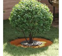 vidaXL Anneau d'arbre plat Marron Ø30 / 60 cm Acier résistant aux intempéries