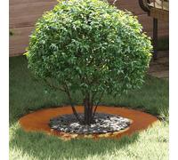 vidaXL Anneau d'arbre plat Marron Ø40 / 70 cm Acier résistant aux intempéries