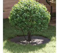 vidaXL Anneau d'arbre plat Noir Ø30 / 60 cm Acier