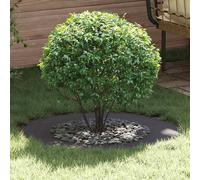 vidaXL Anneau d'arbre plat noir Ø50 / 80 cm Acier