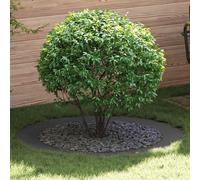 vidaXL Anneau d'arbre plat Noir Ø90 / 120 cm Acier