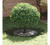 vidaXL Anneau d'arbre plat vert olive Ø50 / 80 cm Acier