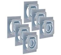 6x Anneaux d'Arrimage pour Remorque Ancres d'Arrimage Accessoire de Remorque Crochet d'Arrimage Camion Camionnette Acier Galvanisé 2000 kg