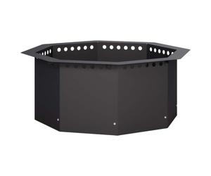 vidaXL Anneau de Braise Noir 60 x 60 x 25 cm Acier