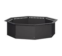 vidaXL Anneau de Braise Noir 90 x 90 x 25 cm Acier