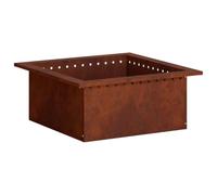 vidaXL Anneau de Braise Rouillé 60 x 60 x 25 cm Acier patiné