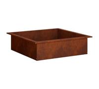 vidaXL Anneau de Braise Rouillé 90 x 90 x 25 cm Acier patiné
