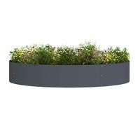 vidaXL Anneau de jardinière 5 pcs Anthracite 120 x 120 x 20 cm, Cercle de Jardin en métal Moderne, élément de décor sculptural, Cadre en Acier Durable pour tes Plantes, Design Minimaliste