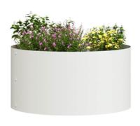 vidaXL Anneau de jardinière 5 pcs Blanc 40 x 40 x 20 cm, Cercle de Jardin en métal Moderne, élément de décor sculptural, Cadre en Acier Durable pour tes Plantes, Design Minimaliste