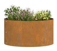 vidaXL Anneau de jardinière 5 pcs Marron 40 x 40 x 20 cm Acier patiné, Jardin et terrasse, Pot en Acier Rond, déco Moderne pour Plantes, Accessoire métal Contemporain