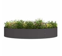 vidaXL Anneau de jardinière 5 pcs Noir 120 x 120 x 20 cm, Jardin et terrasse, Pot en Acier Rond, déco Moderne pour Plantes, Accessoire métal Contemporain