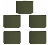 vidaXL Anneau de jardinière 5 pcs Vert Olive 30 x 30 x 20 cm, Jardin et terrasse, Pot en Acier Rond, déco Moderne pour Plantes, Accessoire métal Contemporain