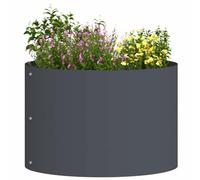 vidaXL Anneau de jardinière Anthracite 30 x 30 x 20 cm, Cercle de Jardin en métal Moderne, élément de décor sculptural, Cadre en Acier Durable pour tes Plantes, Design Minimaliste