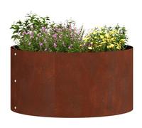 vidaXL Anneau de jardinière Marron 40 x 40 x 20 cm Acier patiné, Jardin et terrasse, Pot en Acier Rond, déco Moderne pour Plantes, Accessoire métal Contemporain