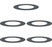 vidaXL Anneaux d'arbre plats 5 pcs Anthracite Ø50 / 80 cm Acier