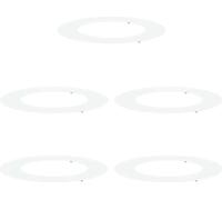 vidaXL Anneaux d'arbre plats 5 pcs Blanc Ø50 / 80 cm Acier