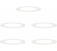 vidaXL Anneaux d'arbre plats 5 pcs Blanc Ø60 / 90 cm Acier