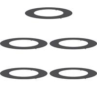 vidaXL Anneaux d'arbre plats 5 pcs Noir Ø50 / 80 cm Acier