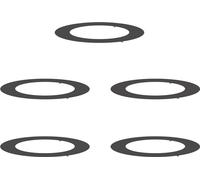 vidaXL Anneaux d'arbre plats 5 pcs Noir Ø60 / 90 cm Acier