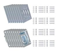 vidaXL Anneaux d'arrimage pour remorques 8 pcs. Acier galvanisé 2000 kg