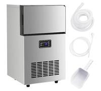 Machine à glaçons - VIDAXL - Argentée - 45 kg de glace par jour - Indicateur lumineux intelligent