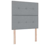 Vidaxl Appliqué Led Tête De Lit Gris 80 Cm Tissu