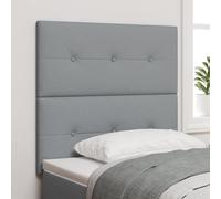 vidaXL Appliqué LED Tête de Lit Gris 80 cm Tissu