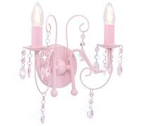 vidaXL Applique Murale à Perles 2 Ampoules Lampe Suspendue Lustre Luminaire Eclairage Intérieur Salon Salle de Séjour Chambre à Coucher