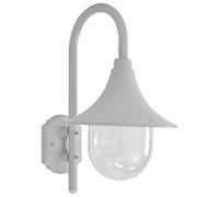 vidaXL Applique murale de jardin E27 120 cm Aluminium Blanc