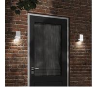 vidaXL Applique murale d'extérieur argenté acier inoxydable, éclairage mural d'extérieur, lampe murale de jardin, applique 4006332
