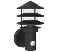 Vidaxl Applique Murale D'extérieur Avec Capteur Noir Acier Inoxydable
