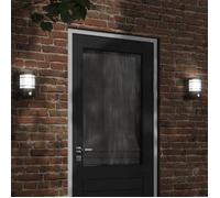 vidaXL Applique murale d'extérieur avec capteur noir acier inoxydable, éclairage mural d'extérieur, lampe murale de jardin, 4006300