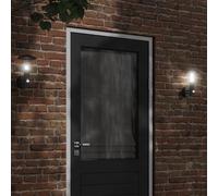 vidaXL Applique murale d'extérieur avec capteur noir acier inoxydable, éclairage mural d'extérieur, lampe murale de jardin, 4006242