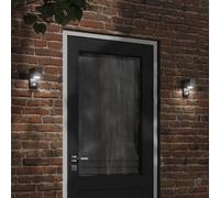 Vidaxl Applique Murale D'extérieur Avec Capteurs Noir Noir
