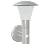 vidaXL Applique murale d'extérieur avec détecteur de mouvement Argenté Acier inoxydable