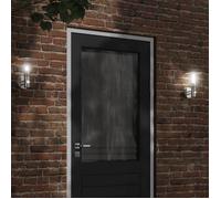 vidaXL Applique murale d'extérieur et capteur argenté acier inoxydable, éclairage mural d'extérieur, lampe murale de jardin,