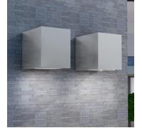 vidaXL Applique murale d'extérieur forme de cube 2 pcs Lampe éclairage de jardin 42224