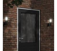 Applique murale d'extérieur noir acier inoxydable, éclairage mural d'extérieur, lampe murale de jardin, applique 4006232