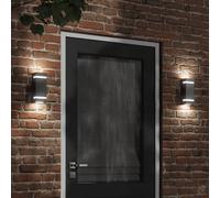 vidaXL Applique murale d'extérieur noir acier inoxydable, éclairage mural d'extérieur, lampe murale de jardin, applique 4006336