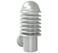 vidaXL Applique murale extérieure argentée acier inoxydable