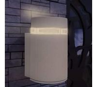 vidaXL Applique Murale Extérieure Demi-cylindrique Lampe Jardin Allée Porche 42233 Blanc G