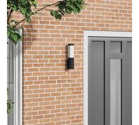 vidaXL Applique murale extérieure noire 10.5 x 6 x 35 cm acier inoxydable