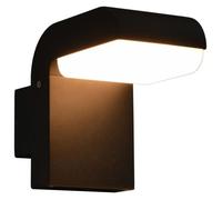 vidaXL Applique murale LED d'extérieur 9 W Noir Ovale