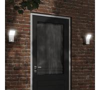 Vidaxl Applique Murale Led D'extérieur Avec Capteurs Blanc Blanc