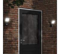 Vidaxl Applique Murale Led D'extérieur Avec Capteurs Noir Noir